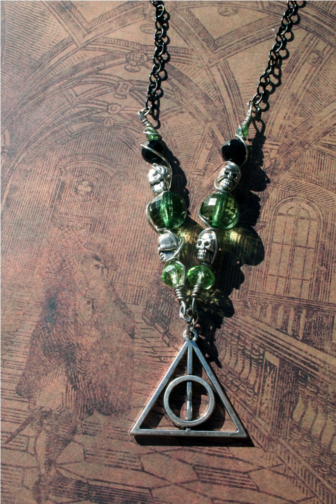 Slytherin House Deathly Hallows Necklace