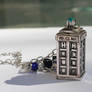 Metal Tardis Necklace