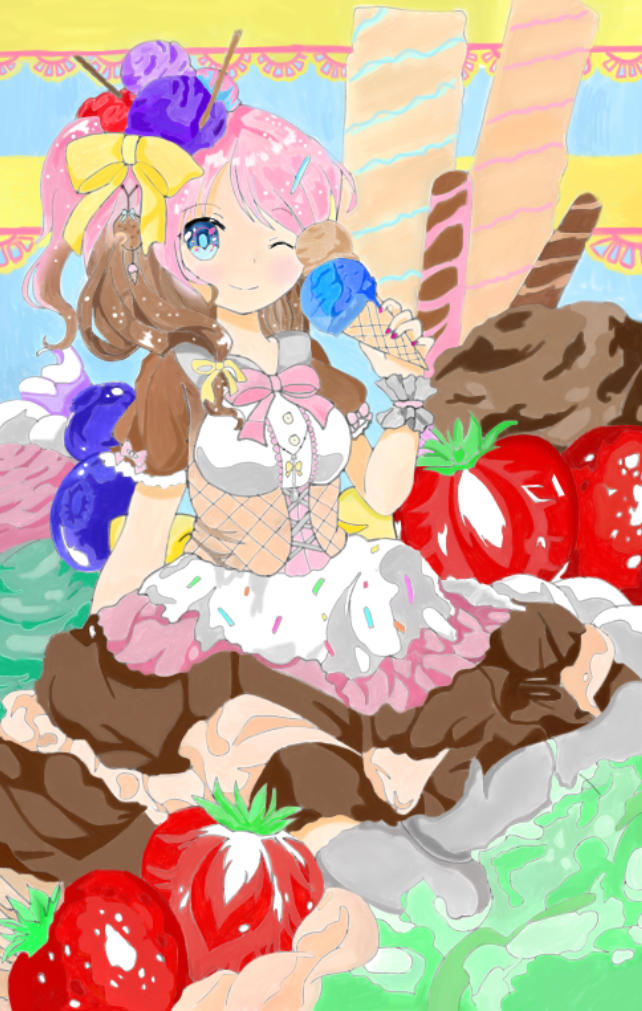 ice cream desert anime girl by animegirlbts13 on DeviantArt