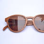 Wooden Panto Sunglasses with sepia lenses