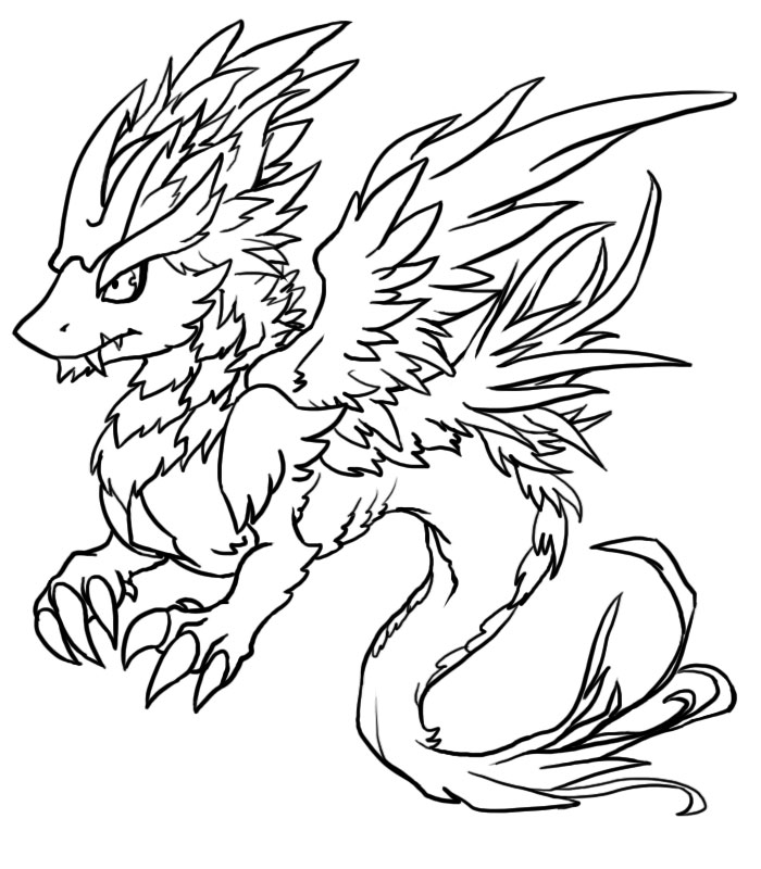 furry dragon lineart by Mootdam on DeviantArt