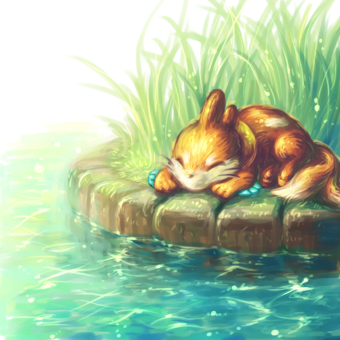 Buizel in the pond