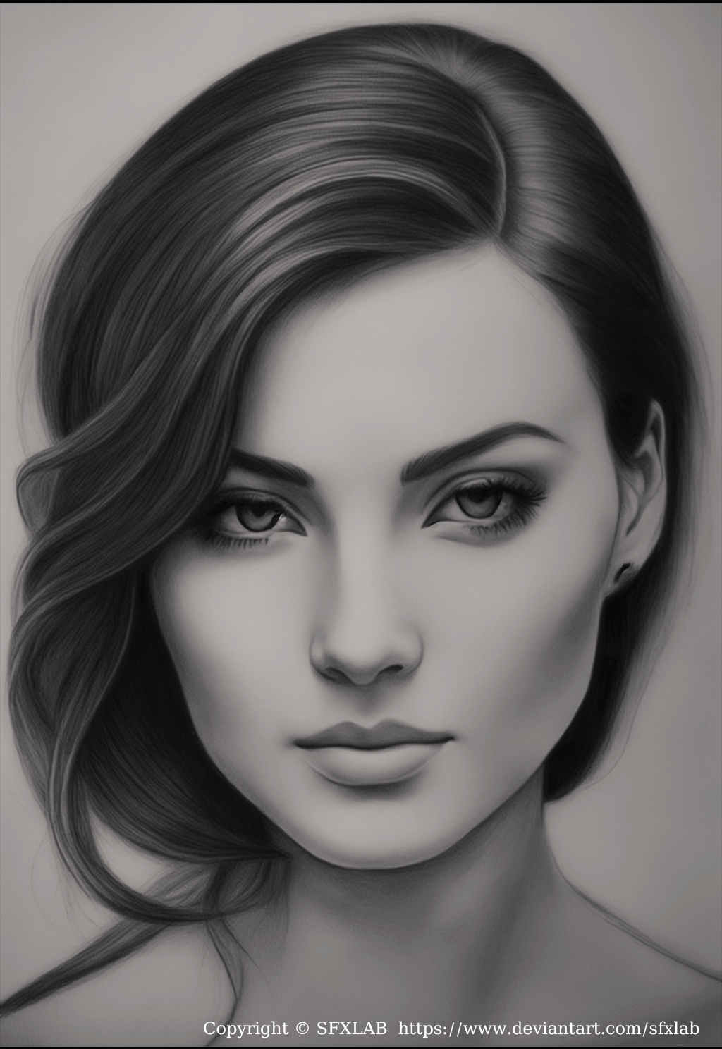 AI - Realistic Drawing Woman Portrait - 12 by SFXLAB on DeviantArt