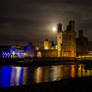 Caernarfon Castle - full moon