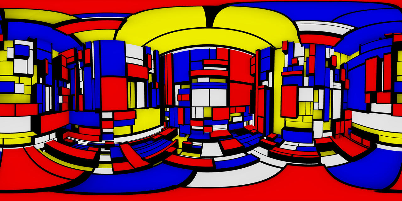 Inside a Mondrian cube