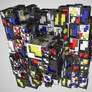 Mondrian cubes mixed up