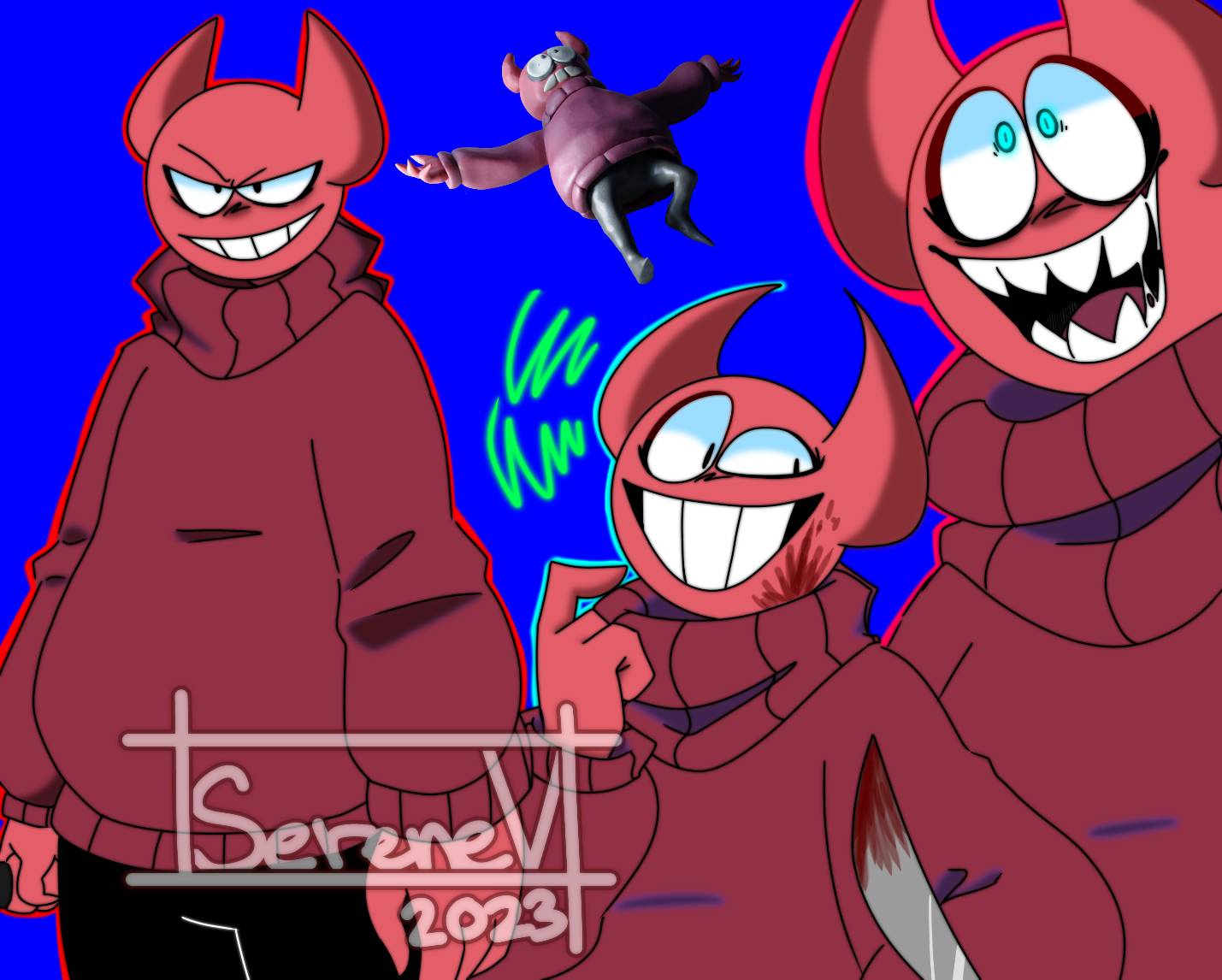 Based on a dream I had where Bob Velseb was chasing me with a