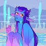 In the water