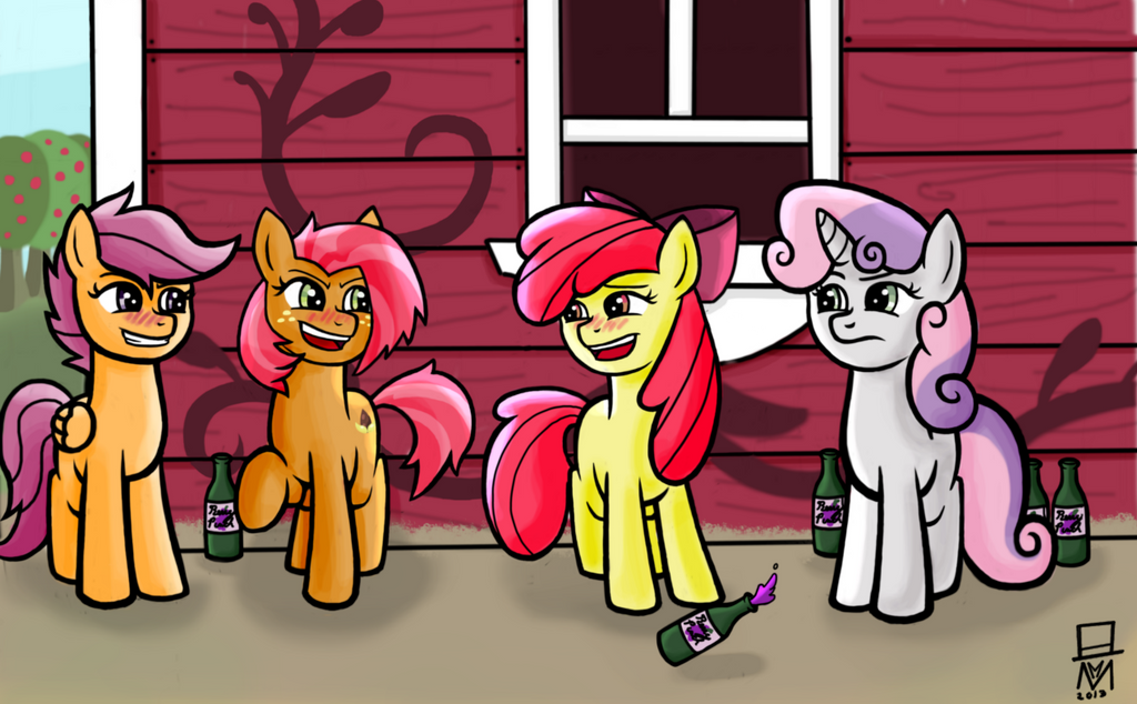 4 Ponies Fun at the Barnyard by MisterMope on DeviantArt
