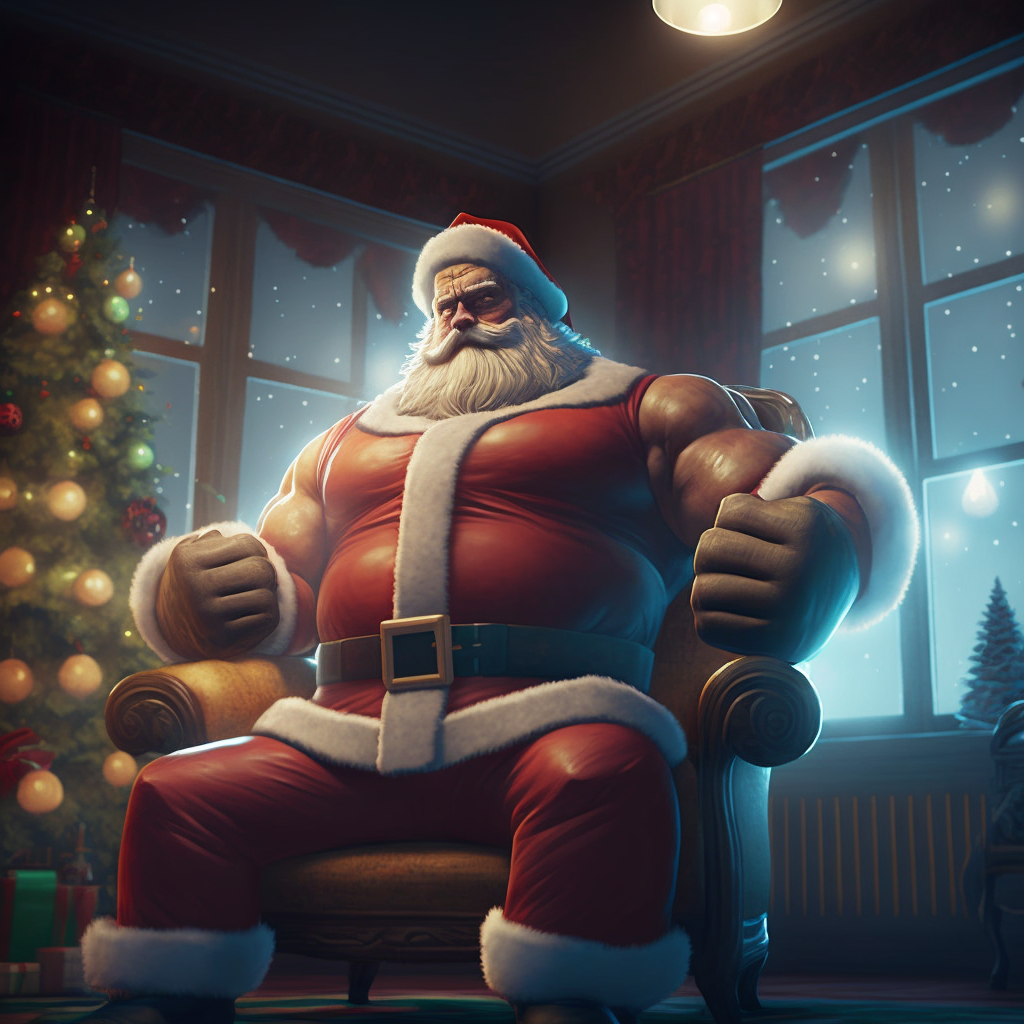 Santa by ai by DisMid on DeviantArt