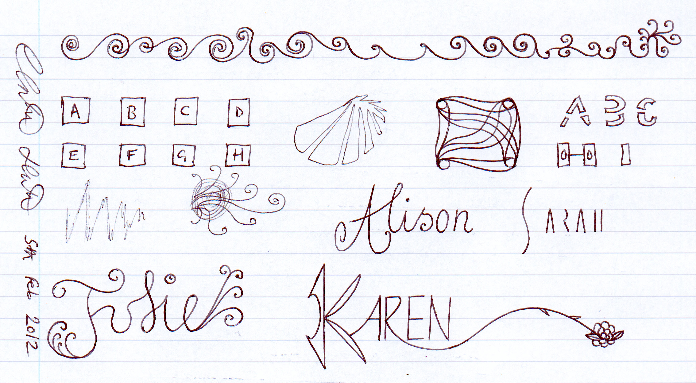 Girl's Names + Sketches