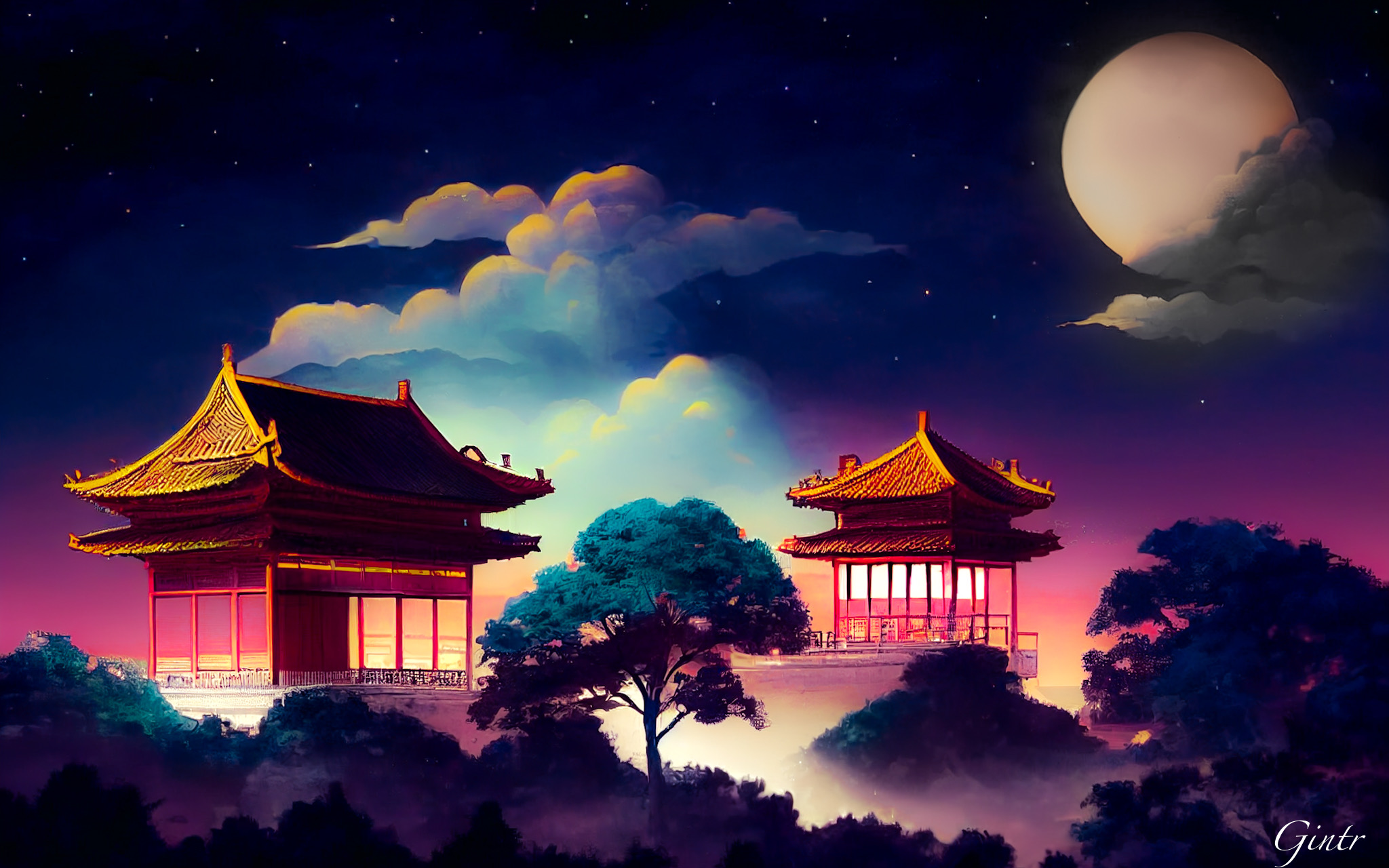Vào ban đêm, các ngôi nhà cổ Trung Quốc trở nên lãng mạn và bí ẩn hơn bao giờ hết. Hình ảnh cho thấy đường phố yên tĩnh và những ngôi nhà được chiếu sáng, đưa bạn vào một hành trình tuyệt vời khám phá văn hóa và lịch sử Trung Quốc.