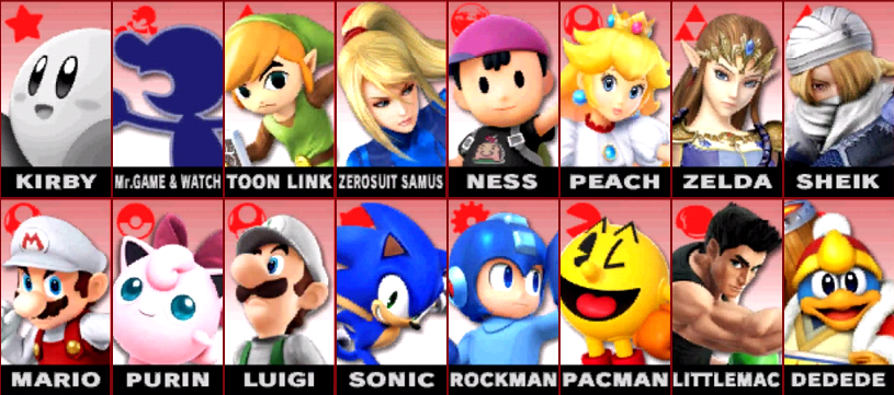 SonicMania's SSB4 Roster by SonicManiaArt on DeviantArt