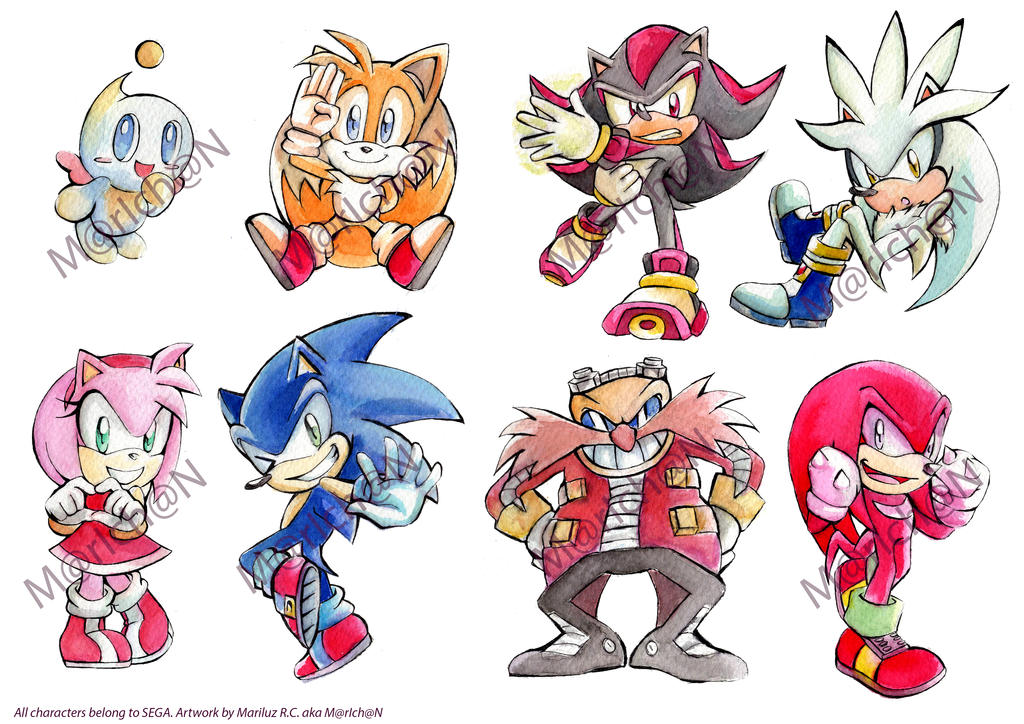 Sonic Modern Set (Stickers and Keychains)