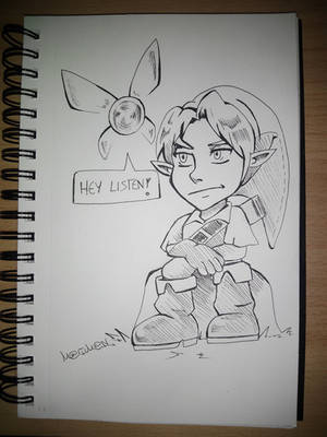 INKTOBER 13 - TEEMING - LINK AND NAVI