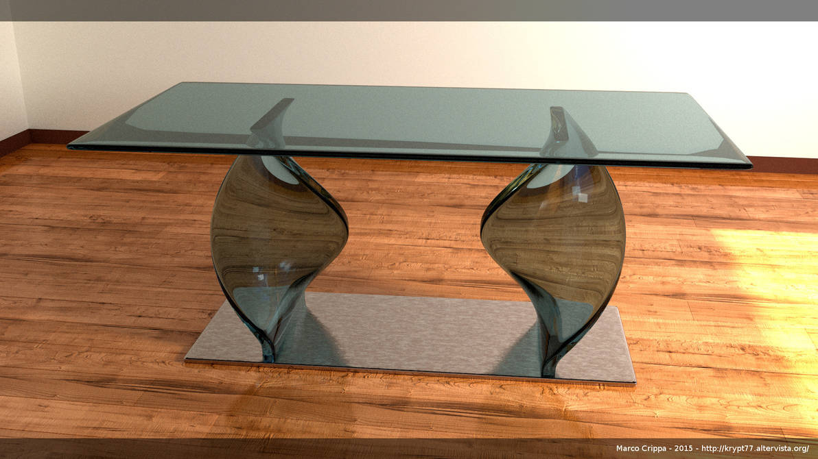 Glass table by krypt77 on DeviantArt