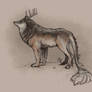 Wolf Deer Doodle