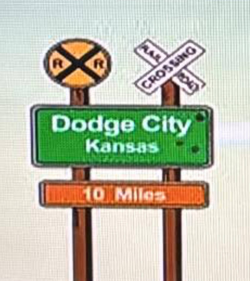 Double R Intersection Sign Dodge City Kansas Sign with 2 R.R. Crossing Signs by TheSimpsonsFan1989 ...