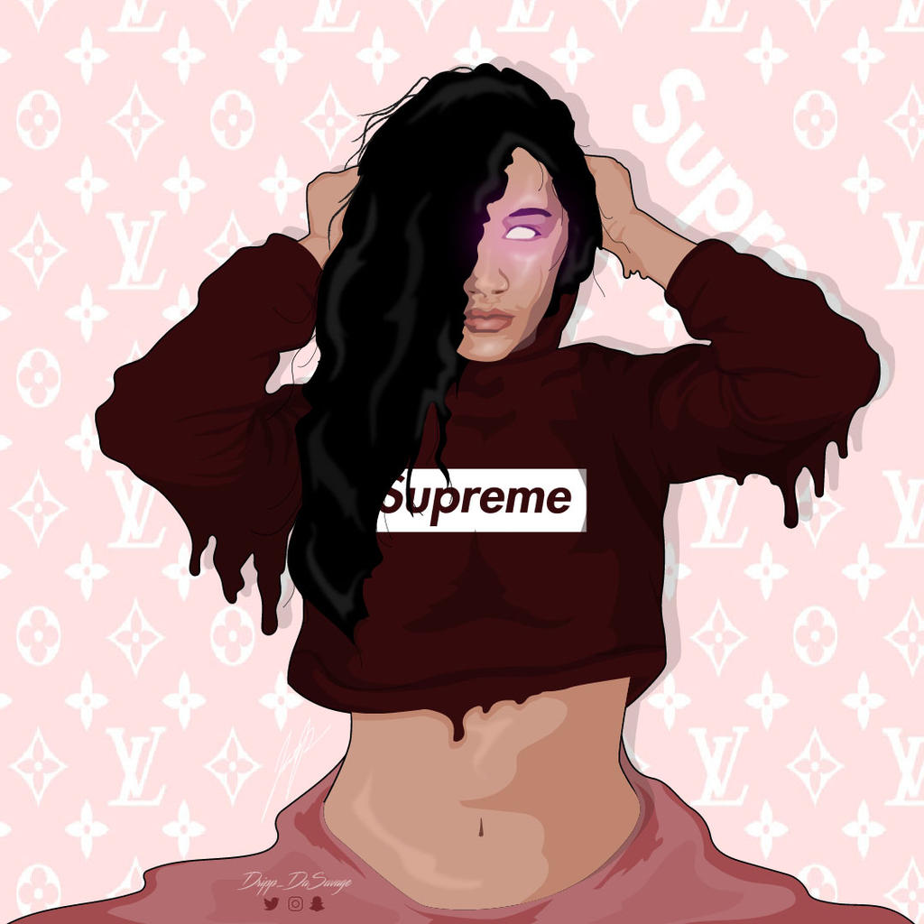 Supreme Cartoon Characters With Drip