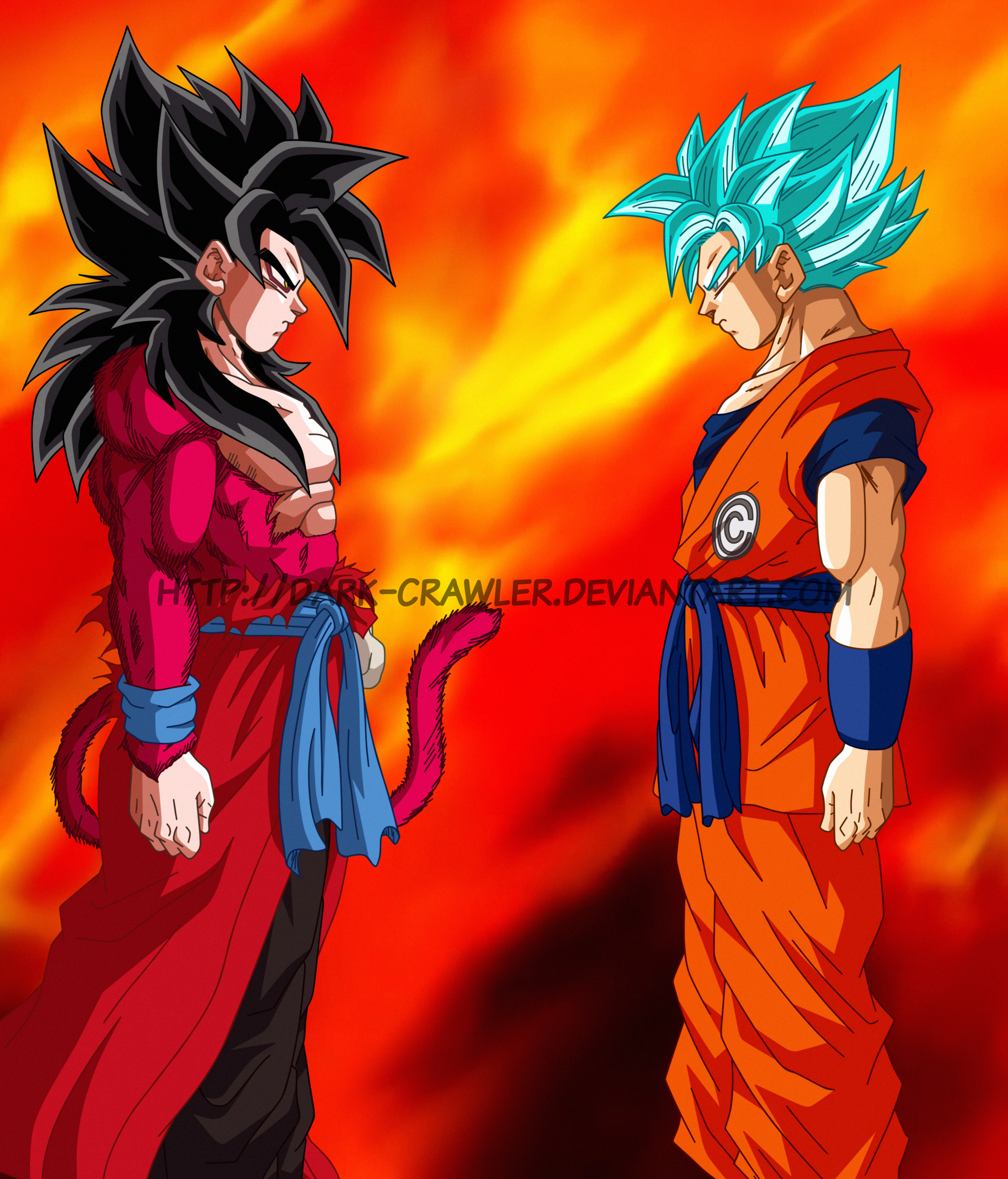 DBZ: Super Saiyan 4 Goku & Super Saiyan Blue Goku Just Fought