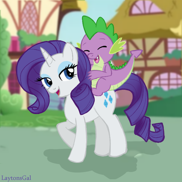 Spike and Rarity by Laytons-Gal on DeviantArt