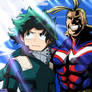 Deku and All Might redraw 