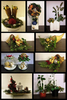 Christmas decorations photo collage 1