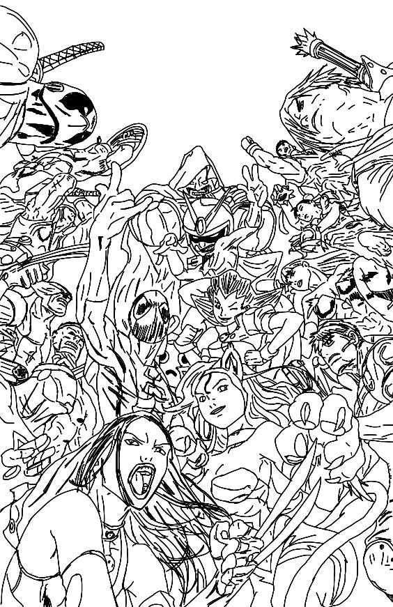 Capcom Coloring Drawing Marvel vs Capcom 3 cover art by wyldcam on DeviantArt
