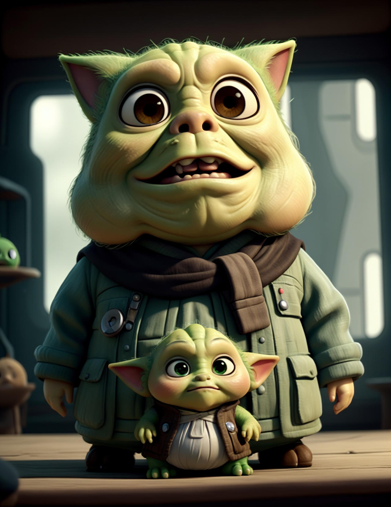 Star Wars Jabba the Hutt and Baby Yoda by AIVoodoo on DeviantArt