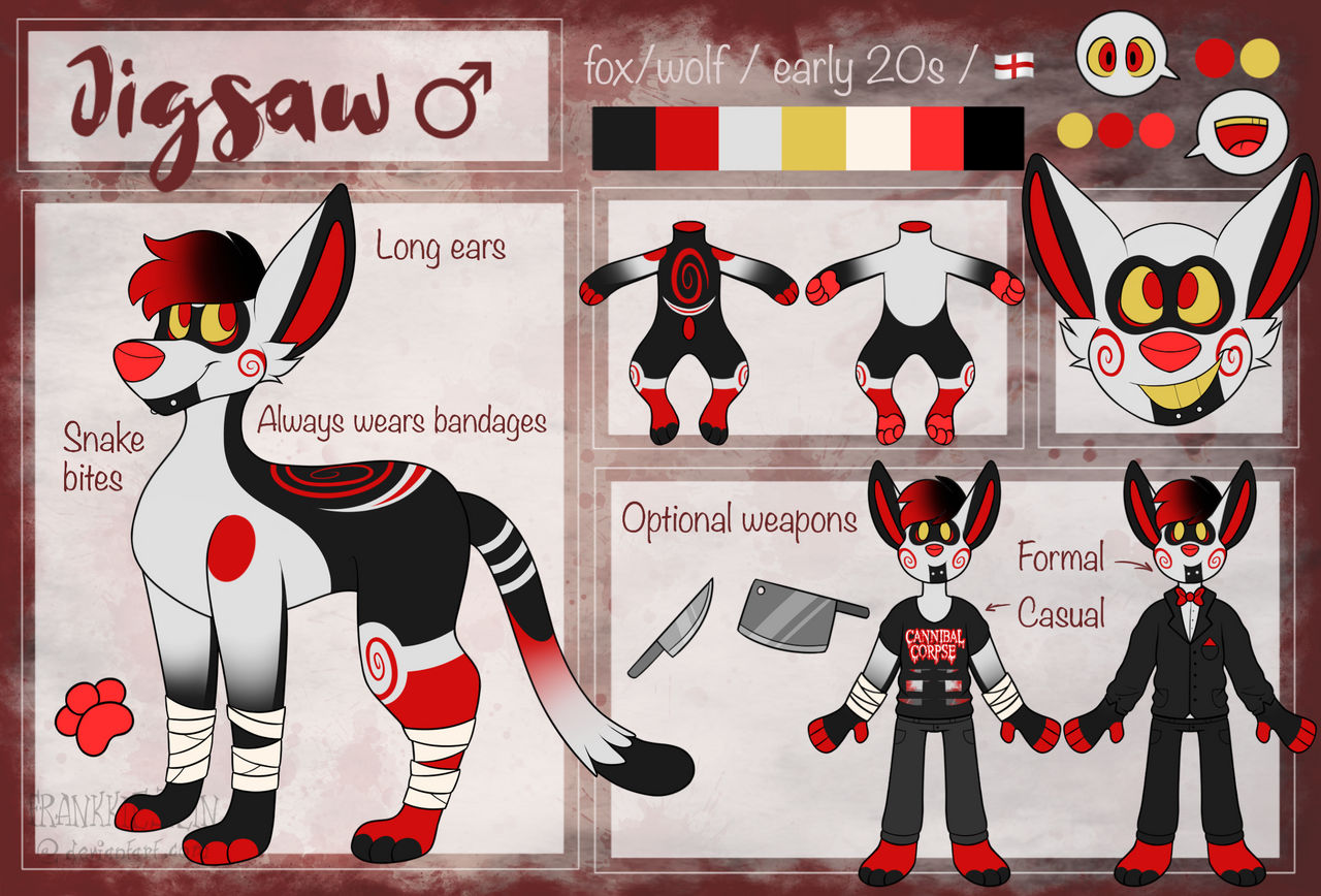 Jigsaw OC Reference Sheet by frankkiestein on DeviantArt