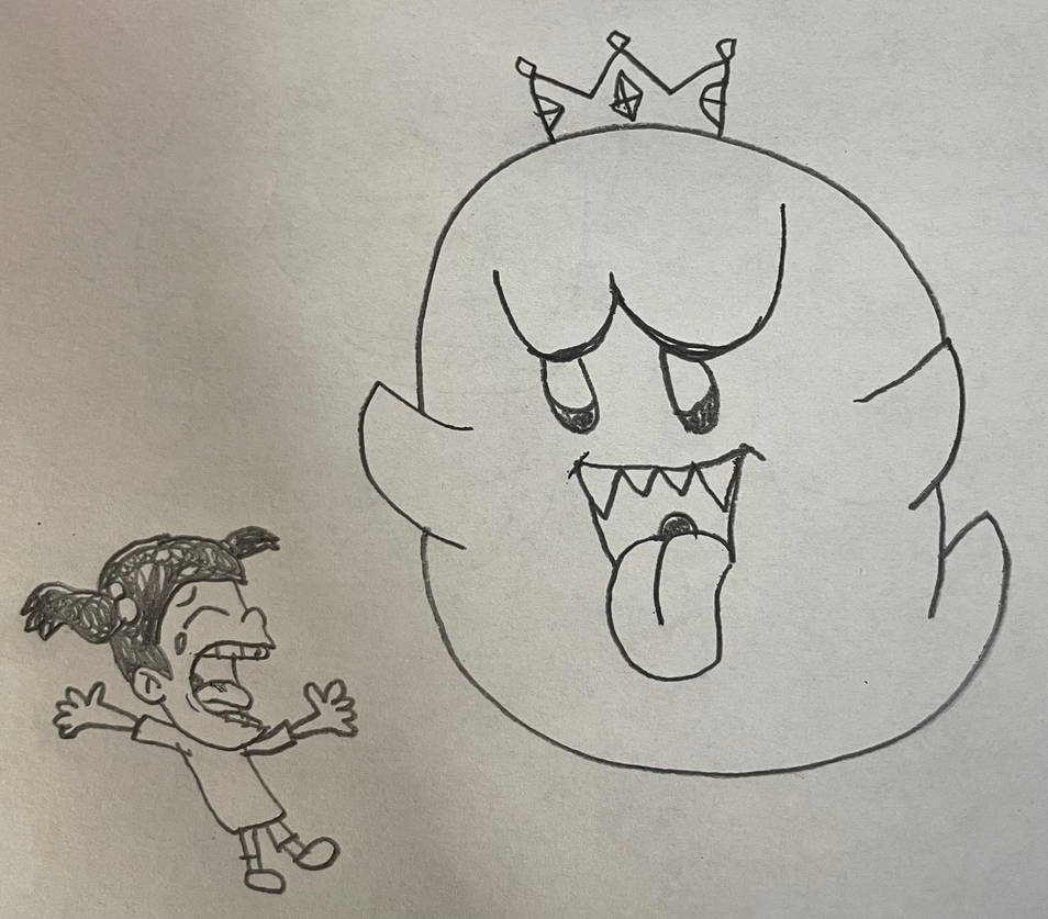 Boo Being Afraid Of King Boo by NostalgicSakura on DeviantArt