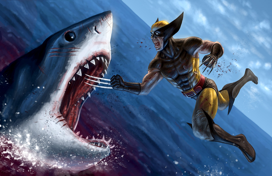 Wolverine VS Shark