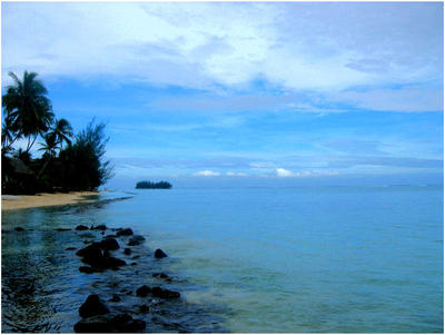 Beach on Moorea, Tahiti