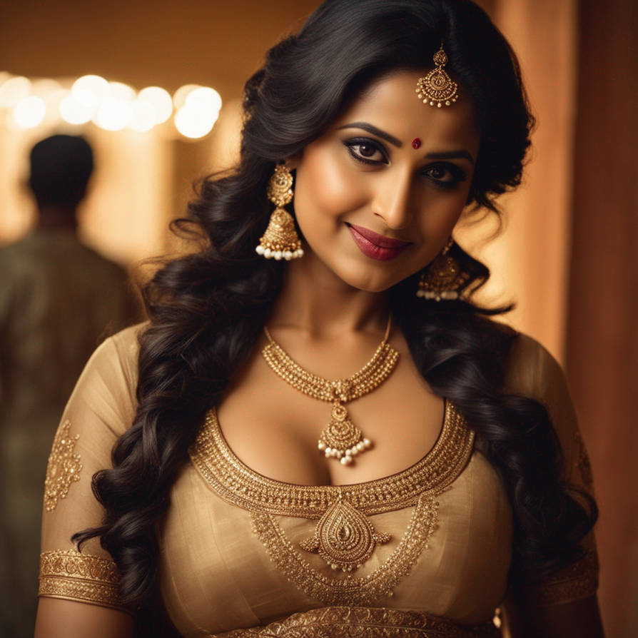 Tamil wife wear tight salwar , with Mangal Sutra,