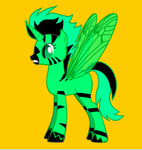 pony OC 1 - dragon stripes