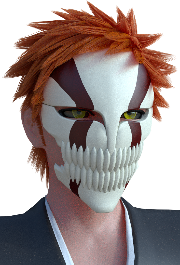 ichigo hollow mask bleach 3d model