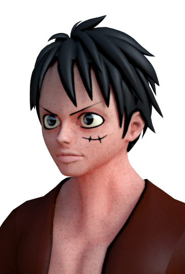 3D Anime : One Piece Monkey D. Luffy Pic 1