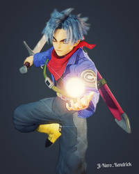 Future Trunks Fanart Drawing 3D Recreation Pic 2