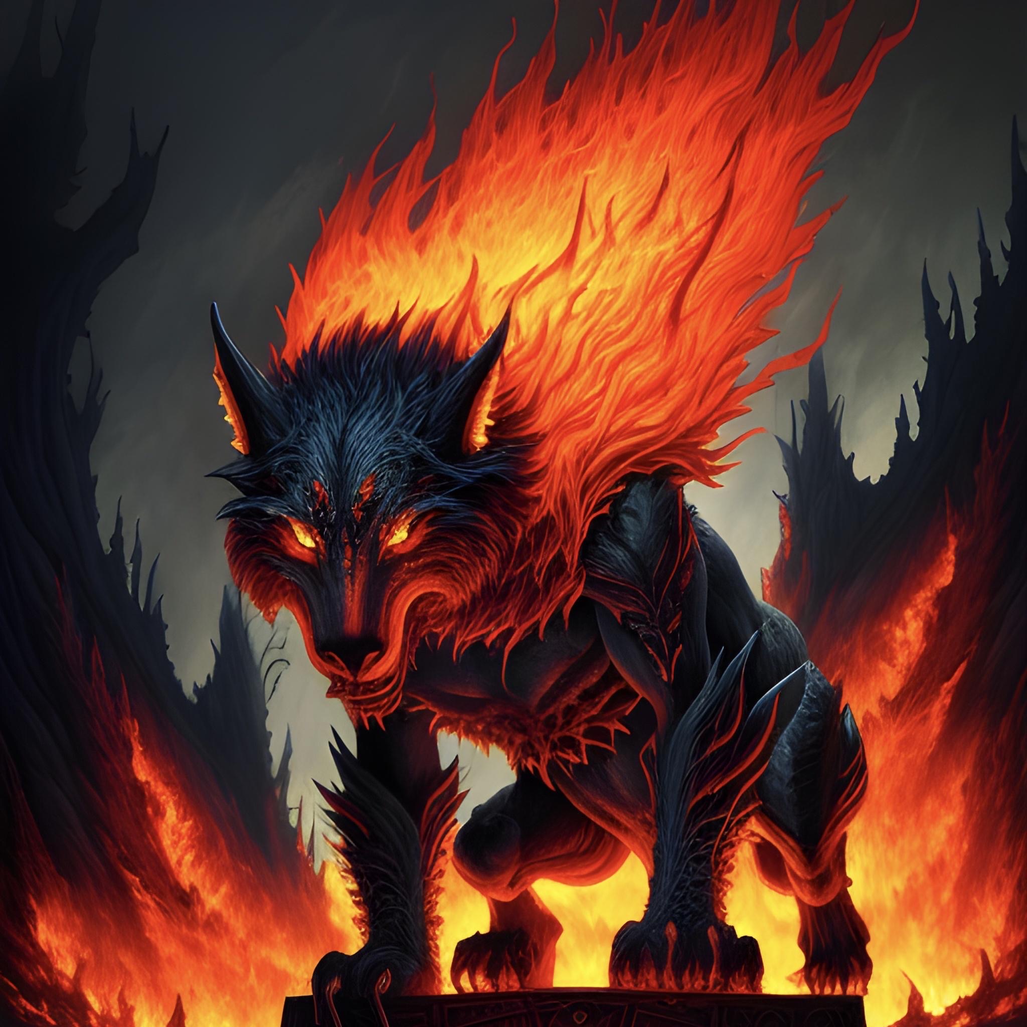 Fire Wolf by DubbedEmotions on DeviantArt