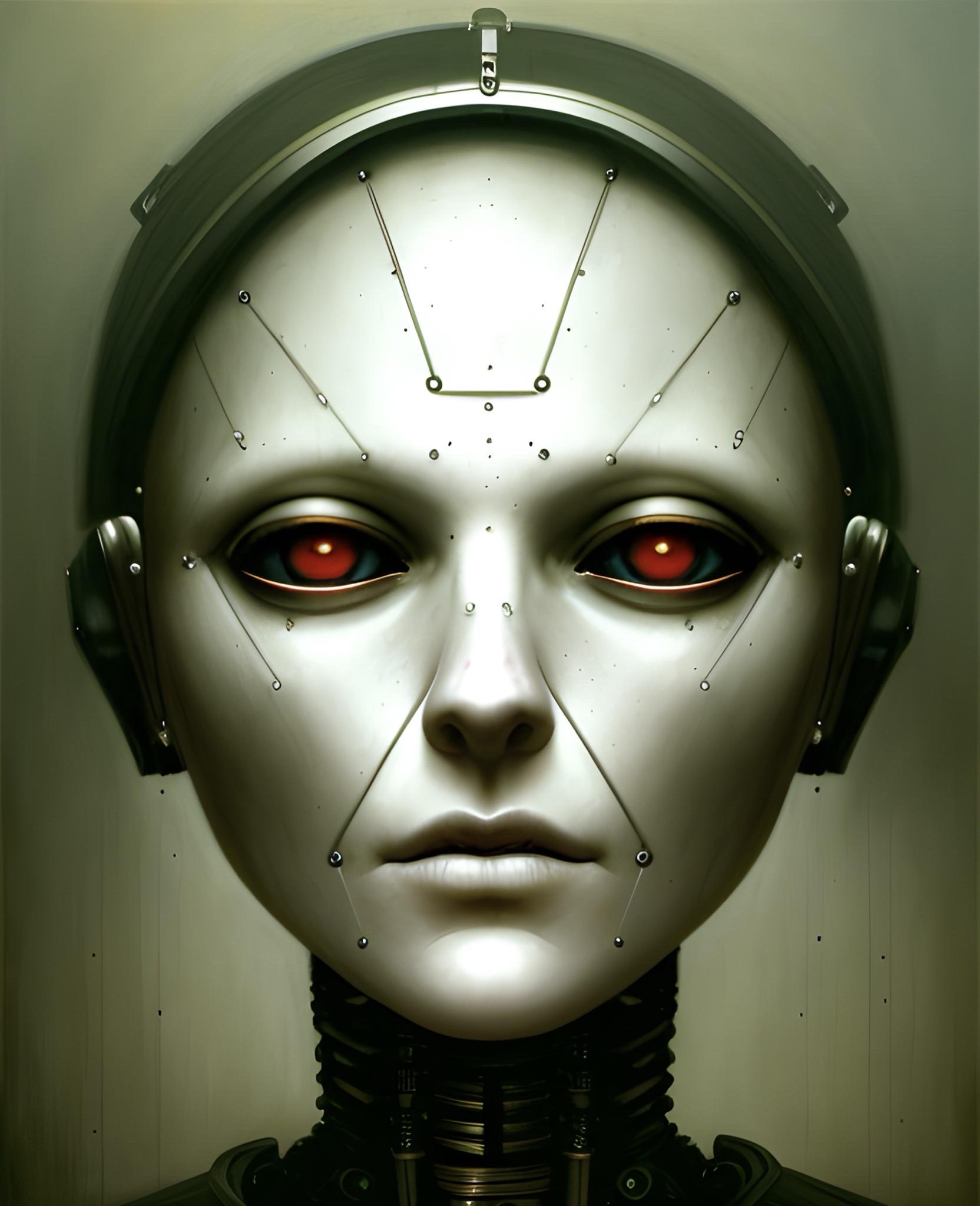 Red Eyed Cyborg by DubbedEmotions on DeviantArt