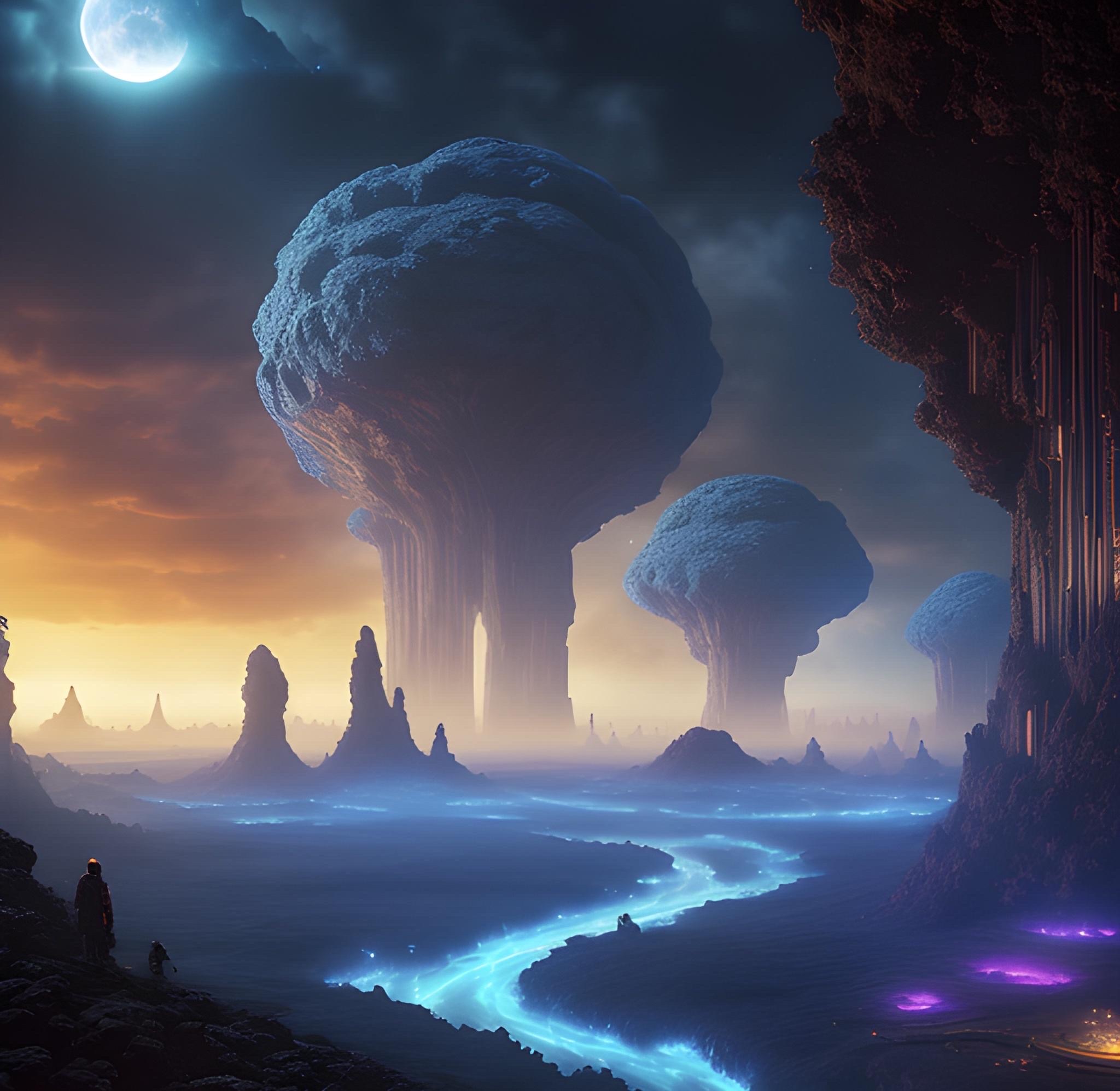 Alien World Landscape by DubbedEmotions on DeviantArt