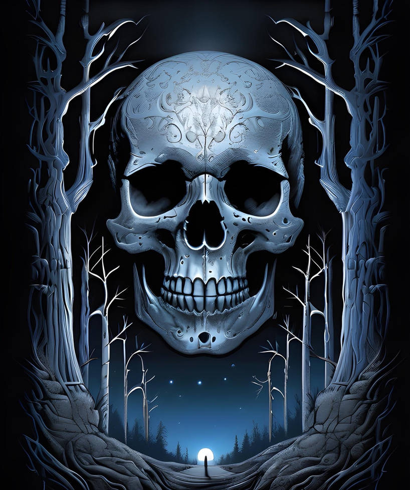 Blue Skull Art by DubbedEmotions on DeviantArt