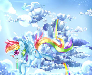 Cloudsdale's best flier Rainbow dash!