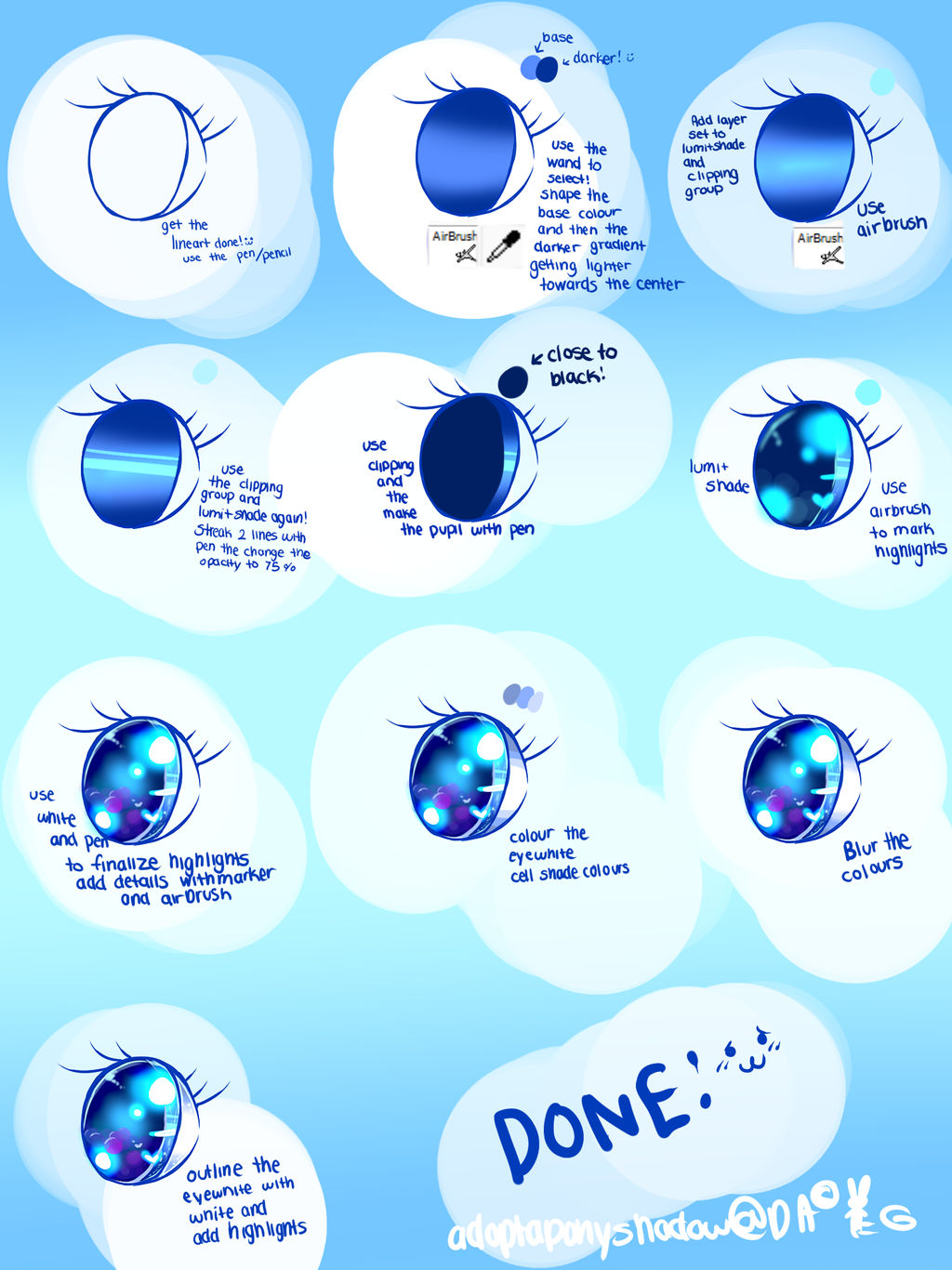 MLP eye tutorial pony by AquaGalaxy on DeviantArt