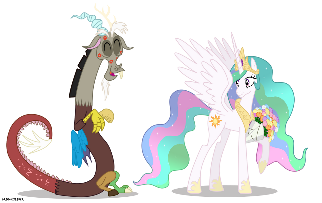 Discord And Celestia Commission by DragonChaser123 on DeviantArt