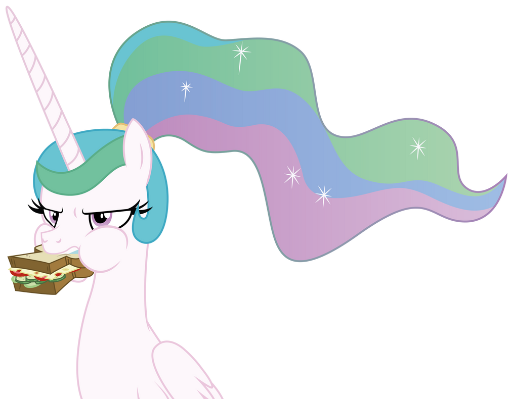 Celestia Grumpy Eating by DragonChaser123 on DeviantArt