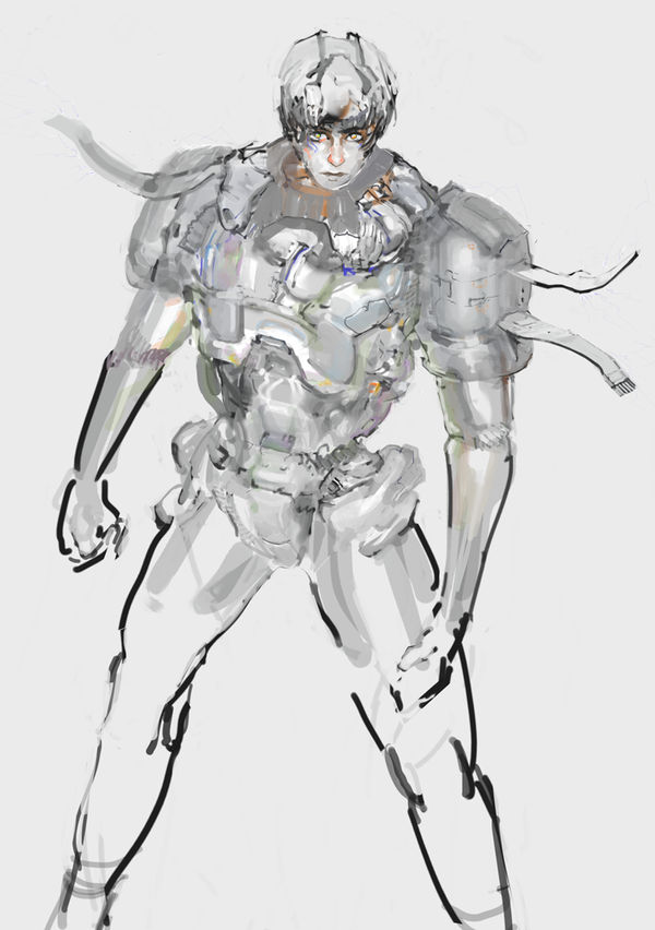 Cyborg Sketch by TED-MX on DeviantArt