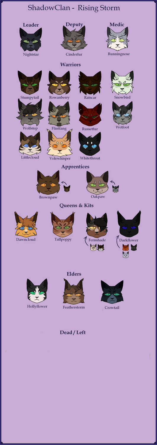 Shadowclan Id Rising Storm - ShadowClan - Allegiances by EvilDeedsXx on DeviantArt