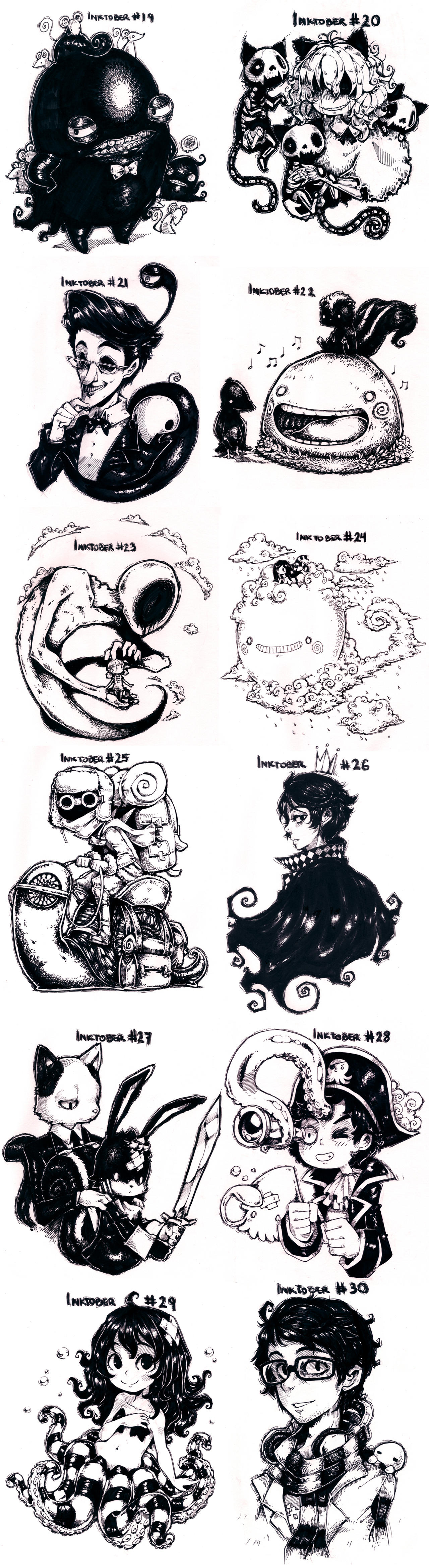 Inktober compilation 19~30