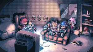 Sonic's gaming night commission